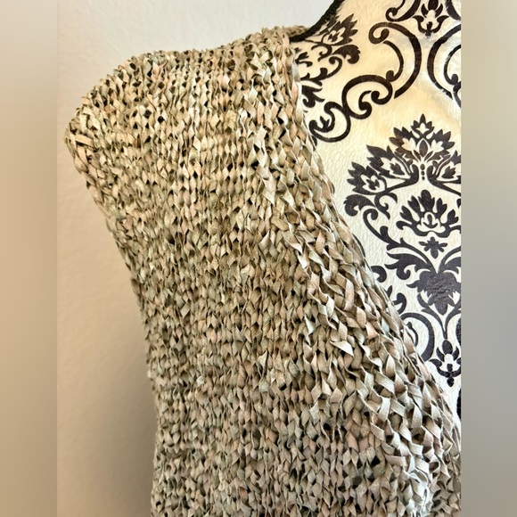 LANA GROSSA Yarn Handmade Thread Textured Knit Vest - Picture 2 of 7